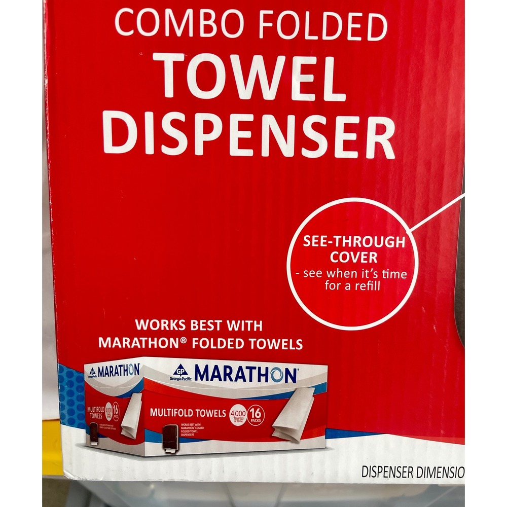 Georgia-Pacific Marathon Combo Folded Towel Dispenser Smoke 6402014 NEW in BOX - Picture 3 of 5